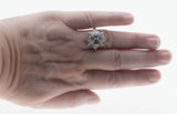 Fit For A Princess - Vintage Sterling Silver Princess Cut Cubic Zirconia Ring (VR1108)