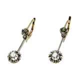 Fleurs Et Diamants - Victorian 'French Eagle Head Hallmark' 18K Gold  Rose Cut Diamond Dangley Earrings (VICE046)