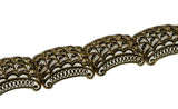 Sea Of Filigree - Vintage Signed 'Birks' Sterling Silver Gold Wash Marcasite Filigree Bracelet (VB095)