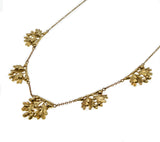 Reserve For Client : The Golden Age - Victorian 22K Gold Carved Oak Leaves & Acorn Necklace (VICN044)