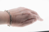 Indigo Adornment - Estate Sterling Silver Sapphire & Diamond Tennis Bracelet (EB029)