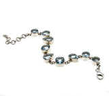 Water Drops - Estate Sterling Silver Blue Topaz Bracelet (EB030)