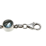Water Drops - Estate Sterling Silver Blue Topaz Bracelet (EB030)