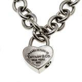 Tiffany & Co. Replica - Estate Sterling Silver Plate Heart Lock Necklace (EN028)