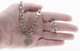 Tiffany & Co. Replica - Estate Sterling Silver Plate Heart Lock Necklace (EN028)
