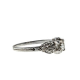 Exquisite Proposal - Edwardian French Platinum Natural 'Old European Cut' & 'Rose Cut' Diamond Engagement Ring (EDR103)