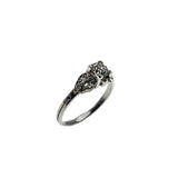 Exquisite Proposal - Edwardian French Platinum Natural 'Old European Cut' & 'Rose Cut' Diamond Engagement Ring (EDR103)