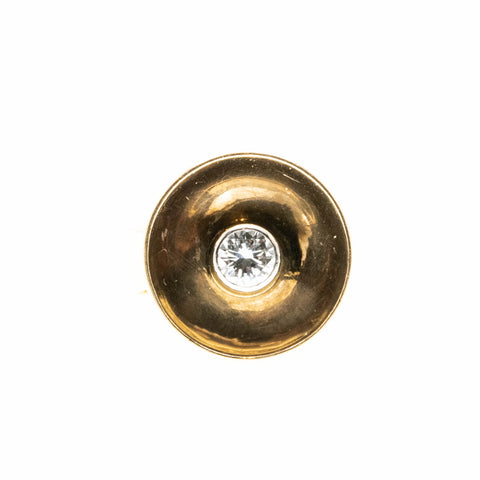 Orbit - Vintage Retro 14K Gold Natural Diamond Disc Ring (VR878)
