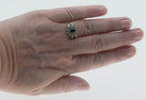 Indigo & Colour - Estate Sterling Silver Sapphire & Opal Cluster Ring (ER443)