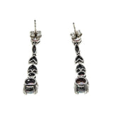 Foliage & Colour - Estate Sterling Silver Opal Dangly Earrings (EE241)