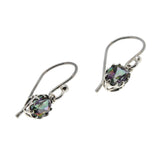 Mystique - Estate Sterling Silver Natural Mystic Topaz Dangly Earrings (EE244)