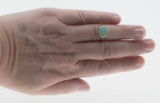 Colourful Coronet - Estate Sterling Silver Opal Filigree Carved Ring (ER447)