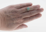 Colourful Coronet - Estate Sterling Silver Opal Filigree Carved Ring (ER447)