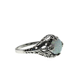 Dream In Colour - Estate Sterling Silver Opal Filigree Ring (ER448)