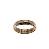 On This Day In 1947 - Vintage 10K Gold Engraved Milgrain Wedding Band Ring (VR1120)