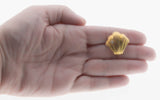 Seaside Days - Vintage 18K Gold Natural Diamond Seashell Brooch (VBR237)