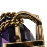 Purple Rain - Vintage 14K Gold Natural Amethyst Pendant & Chain (VP202)