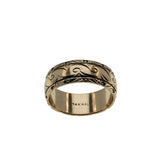 Exquisite - Vintage Signed 'MALO' 14K Gold Engraved Wedding Band Ring (VR1122)