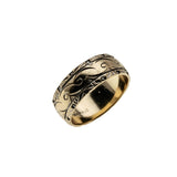 Exquisite - Vintage Signed 'MALO' 14K Gold Engraved Wedding Band Ring (VR1122)