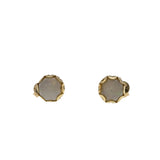 Reserve For Client: Opalescent Must Haves - Vintage 10K Gold Natural Opal Stud Earrings (VE536)
