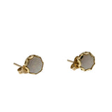 Reserve For Client: Opalescent Must Haves - Vintage 10K Gold Natural Opal Stud Earrings (VE536)