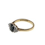 Indigo Sky - Vintage English 9K Gold Natural Sapphire & Diamond Ring (VR1123)