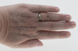 Thoroughly Engaging - Art Deco 18K White Gold Natural 'Old European Cut' Diamond Engraved Filigree Ring (ADR296)