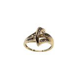 Artistic Elegance - Vintage 10K Gold Channel Set Natural Diamond Ring (VR1124)
