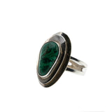 Oasis - Vintage Sterling Silver Malachite Ring (VR890)