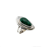 Oasis - Vintage Sterling Silver Malachite Ring (VR890)