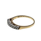 Stairway To Heaven - Vintage Retro 14K Gold Natural Diamond Engagement & Wedding Ring Set (VR1125)