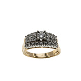 Stairway To Heaven - Vintage Retro 14K Gold Natural Diamond Engagement & Wedding Ring Set (VR1125)