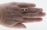 A Day In 1919 - Edwardian 14K Gold Natural Amethyst & Pearl 'Forget Me Knot' Engraved Filigree Ring (EDR105)