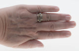 Shimmering Sea - Vintage 18K White Gold Natural Traditional Cut Diamond Bespoke Ring (VR1126)
