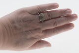 Shimmering Sea - Vintage 18K White Gold Natural Traditional Cut Diamond Bespoke Ring (VR1126)