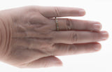 Indigo & A Touch Of Sparkle - Vintage Gold Plate Over Sterling Silver Natural Sapphire & Diamond Band Ring (VR1127)