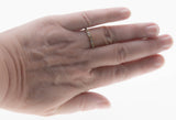 Indigo & A Touch Of Sparkle - Vintage Gold Plate Over Sterling Silver Natural Sapphire & Diamond Band Ring (VR1127)
