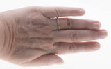 Everglade & A Touch of Sparkle - Vintage Gold Plate Over Sterling Silver Natural Emerald & Diamond Band Ring (VR1128)