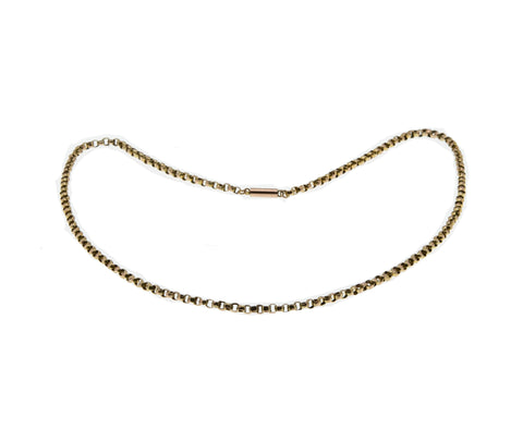 Golden Times - Victorian English 9K Gold Belcher Chain Necklace (VICN046)
