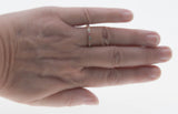 Crimson & A Touch Of Sparkle - Vintage Gold Plate Over Sterling Silver Natural Ruby & Diamond Band Ring (VR1129)