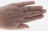 Crimson & A Touch Of Sparkle - Vintage Gold Plate Over Sterling Silver Natural Ruby & Diamond Band Ring (VR1129)