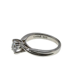 Brilliant Solitaire - Vintage Rhodium Sterling Silver Cubic Zirconia Engagement Ring (VR1131)
