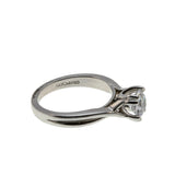 Brilliant Solitaire - Vintage Rhodium Sterling Silver Cubic Zirconia Engagement Ring (VR1131)