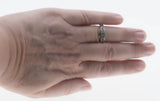 Silver & White - Vintage Rhodium Plated Sterling Silver Channel Set Cubic Zirconia Band Ring (VR1132)