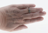 Silver & White - Vintage Rhodium Plated Sterling Silver Channel Set Cubic Zirconia Band Ring (VR1132)