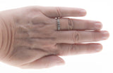 Five Stone Classic - Vintage Rhodium Plated Sterling Silver Cubic Zirconia Band Ring (VR1133)