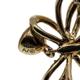 Girl With The Pearl Necklace - Vintage 10K Gold Cultured Pearl & Natural Diamond Bow Necklace (VN267)