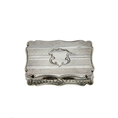 A Moment Of Bliss - Victorian English Dated 1853  Nathaniel Mills Sterling Silver Vinaigrette (VICA007)