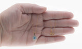 Water & Ice - Vintage 10K Gold Natural Swiss Blue Topaz & Diamond Cluster Pendant & 14K Gold Fill Chain (VP306)