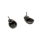 Glistening Raindrops - Vintage Sterling Silver Rose Cut Marcasite Stud Earrings (VE398)
